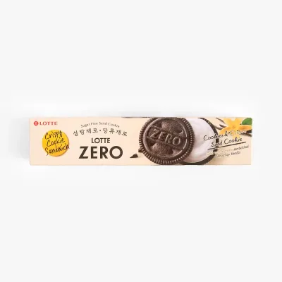 Печенье песочное с кремовой начинкой LOTTE ZERO Cookies Cream Sand Cookie, 96 г