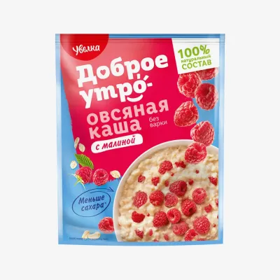 Каша Увелка овсяная с малиной б/п 40 г
