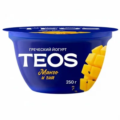 Греческий йогурт "TEOS" Манго и чиа, 2%, 250гр