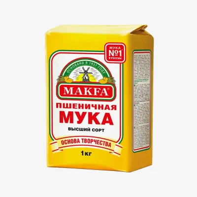 Мука Makfa пшеничная высший сорт 1 кг
