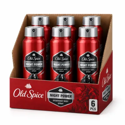 Old Spice Night Power — мужской дезодорант-спрей 150 мл, коробка 6 шт.