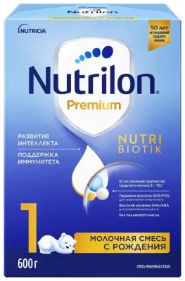 Детская молочная смесь Nutrilon Premium 1, с рождения, 600 г