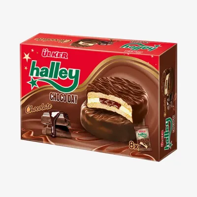 Cэндвич-печенье Ulker Halley шоколадное 8 шт, 240 г