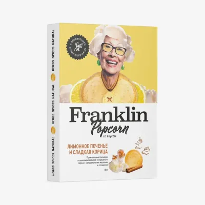 Попкорн Franklin лимонное печенье и сладкая корица 80 г