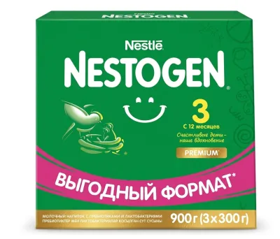 Молочный напиток Nestogen 3 Premium, 3 × 300 г