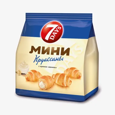 7 Days мини-круассан С кремом ваниль 200 г