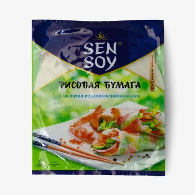 Бумага рисовая Sen Soy Premium для спринг-роллов, 10 шт