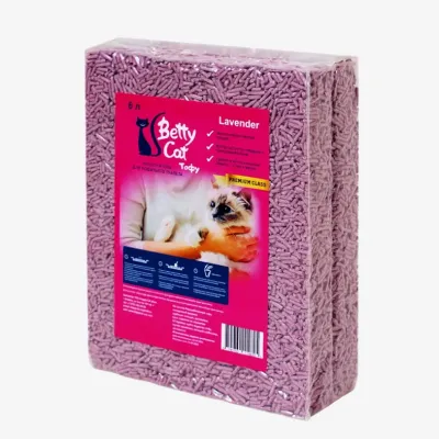 Наполнитель Betty Cat тофу, с запахом лаванды, 6 л
