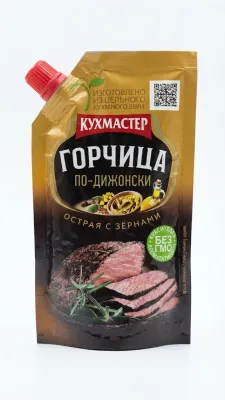 ГОРЧИЦА ПО-ДИЖОНСКИ «КУХМАСТЕР ОСТРАЯ С ЗЁРНАМИ» (140 Г)