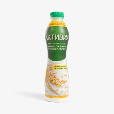 Биойогурт Активиа питьевой питательные злаки, 650 г