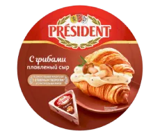 Сыр плавленый President С грибами 45% 140 г