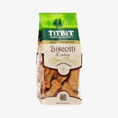 Печенье TiTBiT Бискотти с рубцом говяжьим 350 г
