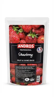 Andros Professional Strawberry Fruit & Chunks Base (масса нетто: 1 кг)