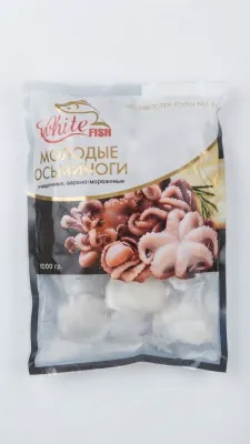 МОЛОДЫЕ ОСЬМИНОГИ ОЧИЩЕННЫЕ, ВАРЕНО-МОРОЖЕНЫЕ  WHITE FISH 1кг
