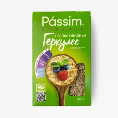Хлопья овсяные Passim органические Геркулес, 250 г
