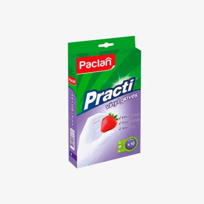 Перчатки Paclan Practi виниловые М 10 шт