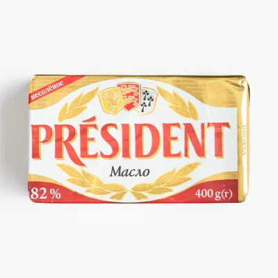 Масло President сливочное 82%, 400 г