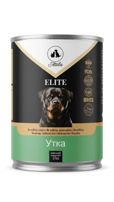 Attila ELITE — Мясной паштет «Утка» для собак (375 г)