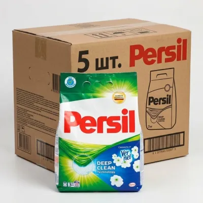  Стиральный порошок Persil «Свежесть от Vernel» (3 кг), оптовая упаковка — 5 шт. в коробке