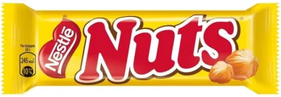 Nuts с цельным фундуком шоколадный батончик молочный 50 г
