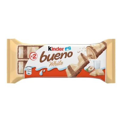 KINDER Bueno White шоколадный батончик белый 39 Г
