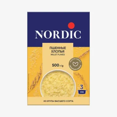 Хлопья Nordic пшенные, 500 г