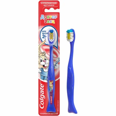 ДЕТСКАЯ ЗУБНАЯ ЩЕТКА COLGATE «ДОКТОР ЗАЯЦ» (СИНЯЯ, 1 ШТ.)
