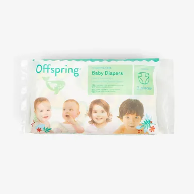  Подгузники Offspring Travel pack, S 3-6 кг, 3 шт, 3 расцветки