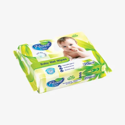 Салфетки Flovell care влажные детские, 20 шт