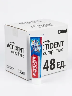 Зубная паста ActiDent Complimax, 130 мл (упаковка 48 шт.)   