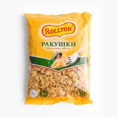 Макароны Rollton ракушки высший сорт, 400 г