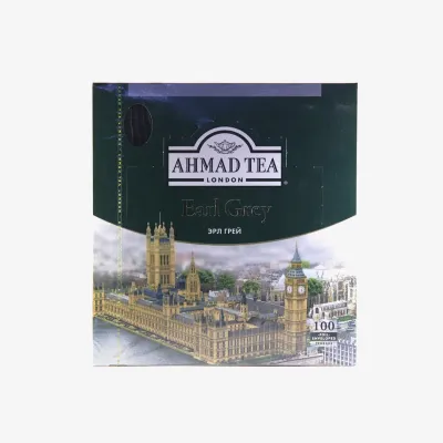 Чай Ahmad Tea earl grey черный со вкусом бергамота 100 пакетиков