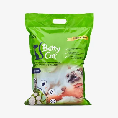 Наполнитель Betty Cat гигиенический для кошачьего туалета алоэ вера 10 л