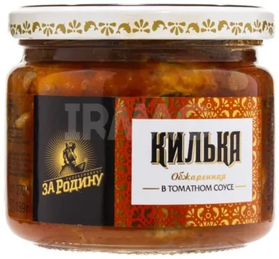 "За Родину" килька обжаренная в томатном соусе 270 г