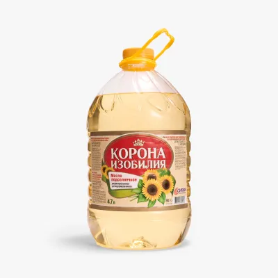 Масло Корона изобилия подсолнечное рафинированное премиум, 4.7 л