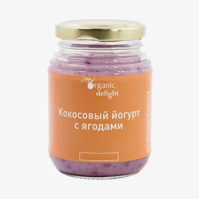 Йогурт Organic delight кокосовый с ягодами, 200 г