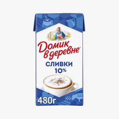 Сливки Домик в деревне 10%, 480 мл