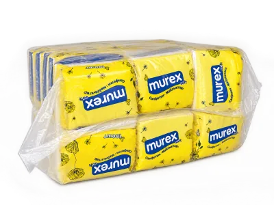 Бумажные салфетки Murex жёлтые упаковка 40 пачек