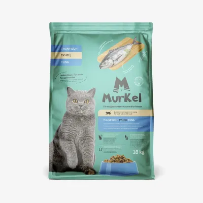 Корм Murkel сухой для кошек тунец, 18 кг