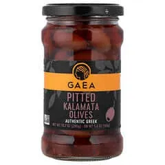 Настоящие греческие оливки Каламата без косточек бренда GAEA (GAEA Kalamata Olives - Authentic Greek, Without Pits).   290г