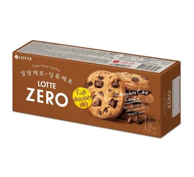 Печенье LOTTE ZERO с шоколадной крошкой, 84 г