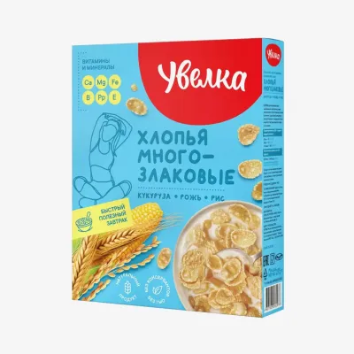 Хлопья Увелка многозлаковые 275 г