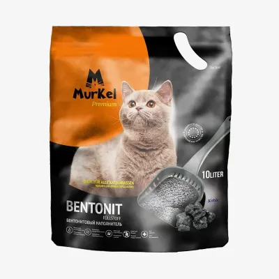Наполнитель Murkel комкующийся бентонитовый активированный уголь, 10 л