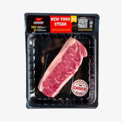 Стейк KazBeef New York Choice из мраморной говядины замороженный, кг