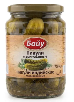 Маринованные пикули «Байу» (индийские), объем 720 мл