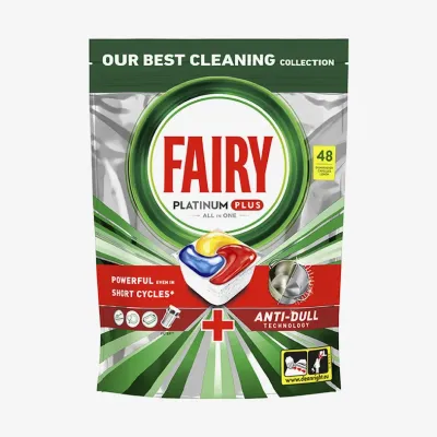 Капсулы для посудомоечных машин FAIRY Platinum Plus All in 1, лимон 48 шт