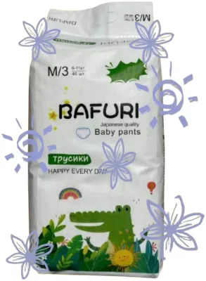 Подгузники-трусики BAFURI M, 3, 46 шт