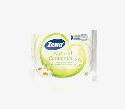 Бумага влажная Zewa Natural camomile туалетная 42 шт