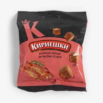 Сухарики Кириешки ржаные со вкусом бекона, 40 г