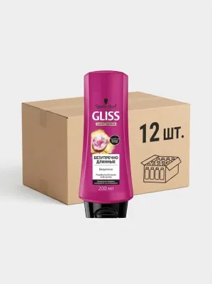 Бальзам для волос Gliss Kur «Безупречно Длинные», 200 мл (Коробка, 12 штук)